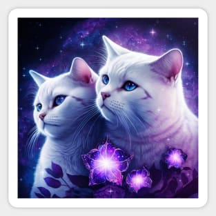 White British Shorthairs In Love Sticker